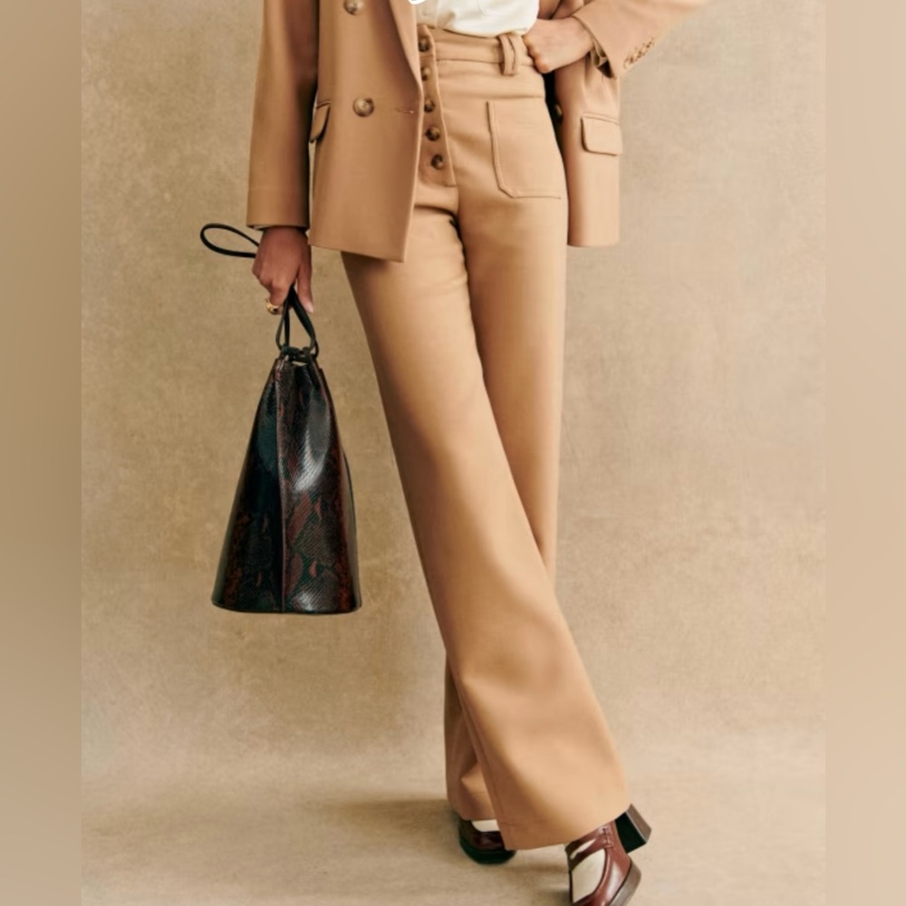 Sezane Chuck Trousers in Camel 42 US 10, NWOT